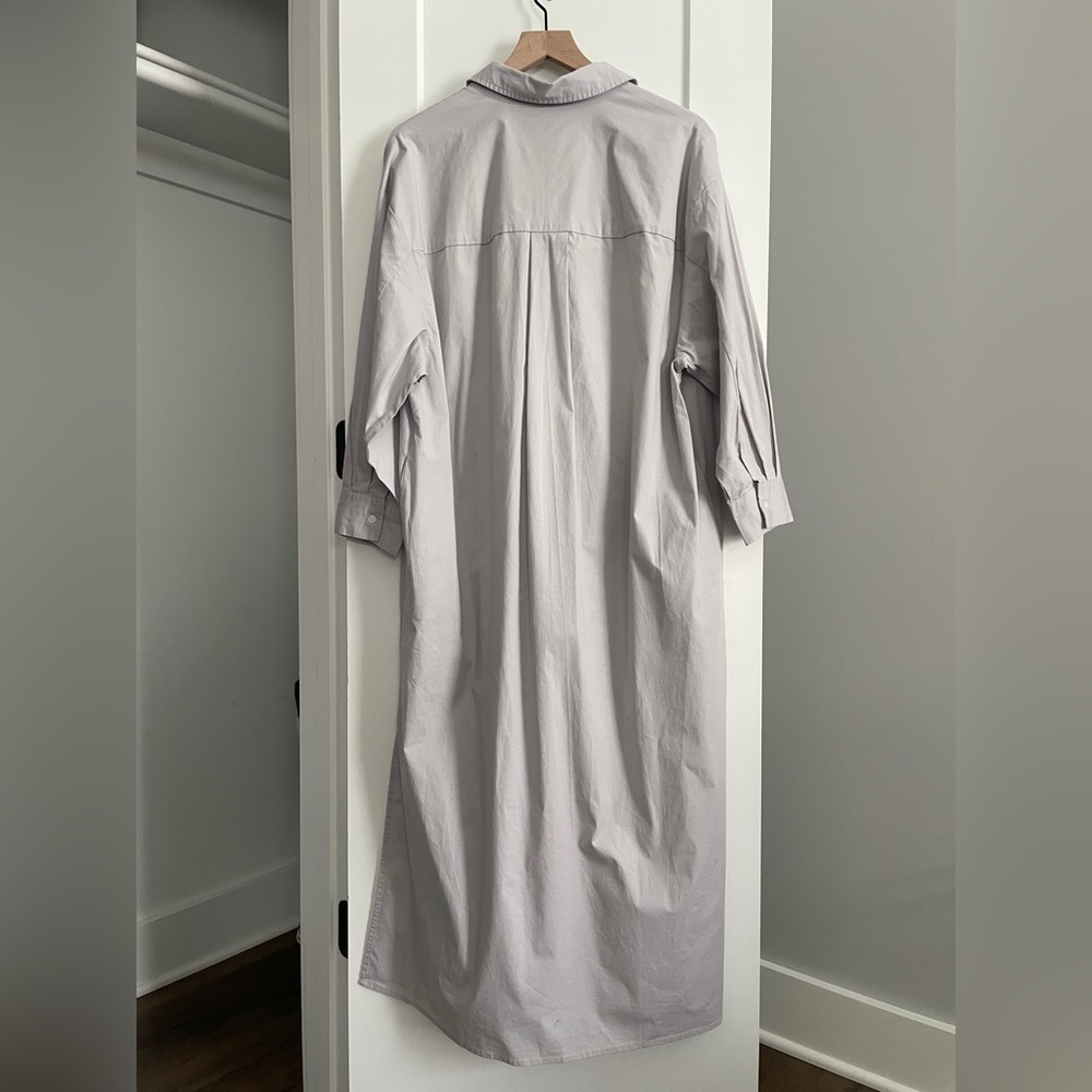Pistola Sloane Oversized Button Down Shirt Dress in Blue Mist Size Medium - Picture 4 of 13